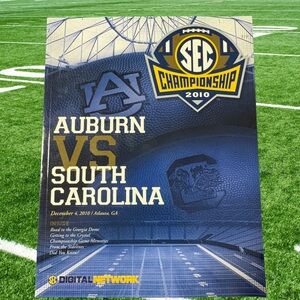 2010 SEC Championship Program Auburn vs South Carolina Fairley Spurrier Chizik